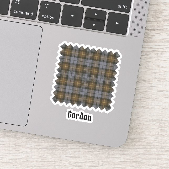Clan Gordon Weathered Tartan Pegatina (Detalle)