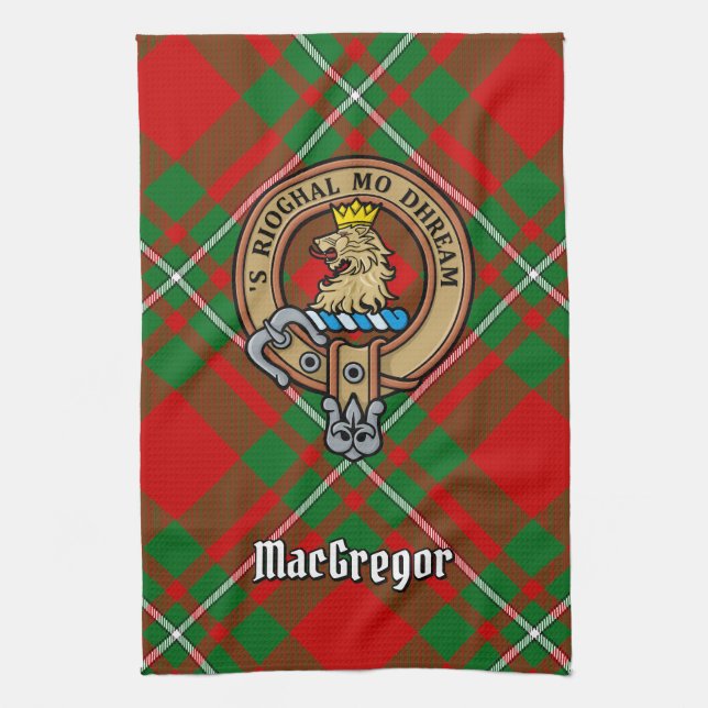 Clan Gregor Escudo sobre la toalla de cocina de Ta (Vertical)