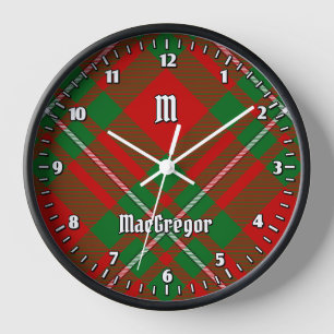 Clan Gregor Tartán reloj grande