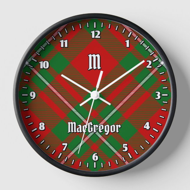 Clan Gregor Tartán reloj grande (Anverso)