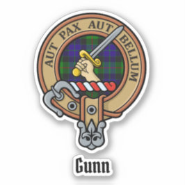 Clan Gunn Escudo Pegatina