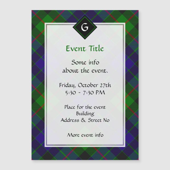 Clan Gunn Tartan (Anverso)