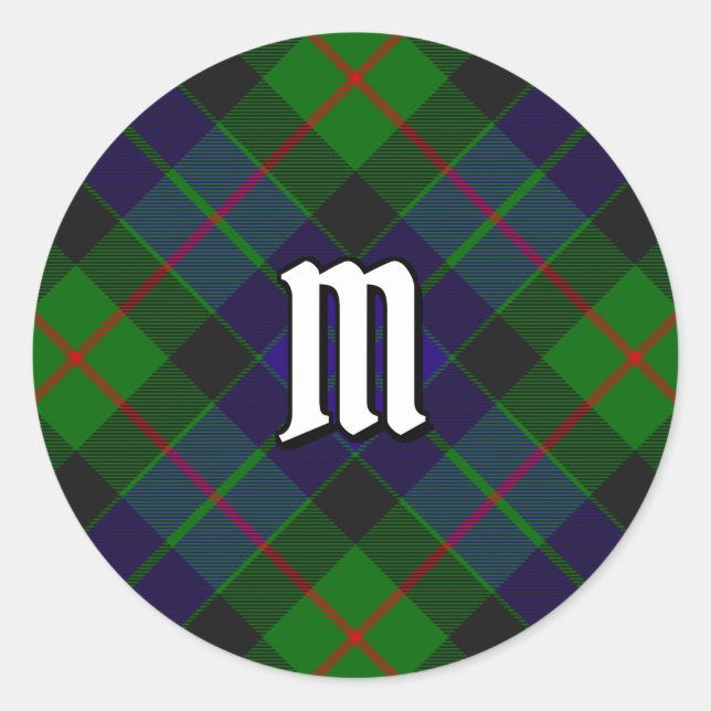 Clan Gunn Tartan Classic Round Pegatina (Anverso)