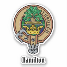 Clan Hamilton Escudo sobre la caza del Pegatina de
