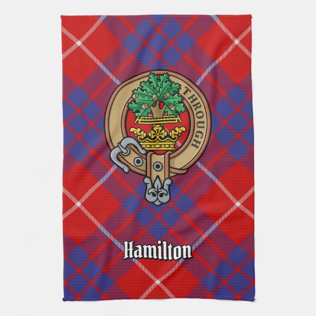 Clan Hamilton Escudo sobre la toalla de cocina de  (Vertical)