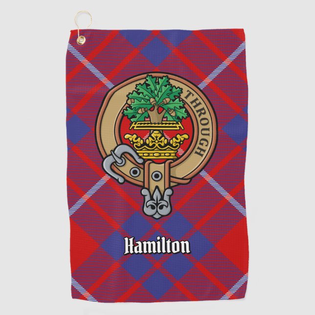 Clan Hamilton Escudo sobre la Toalla de Golf Red T (Anverso)