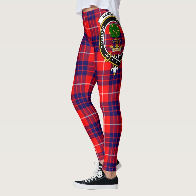 Clan Hamilton Escudo Tartan Women Leggings (Izquierda)