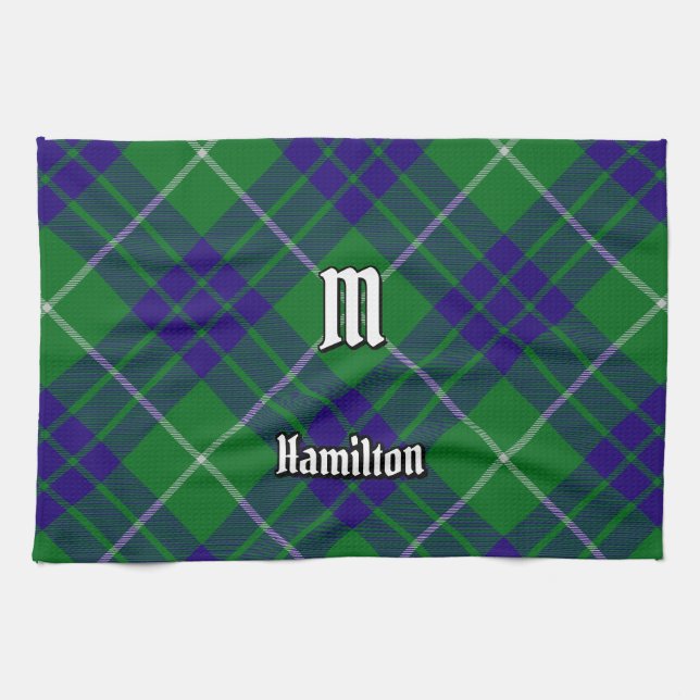 Clan Hamilton Hunting Tartan Kitchen Toalla (Horizontal)