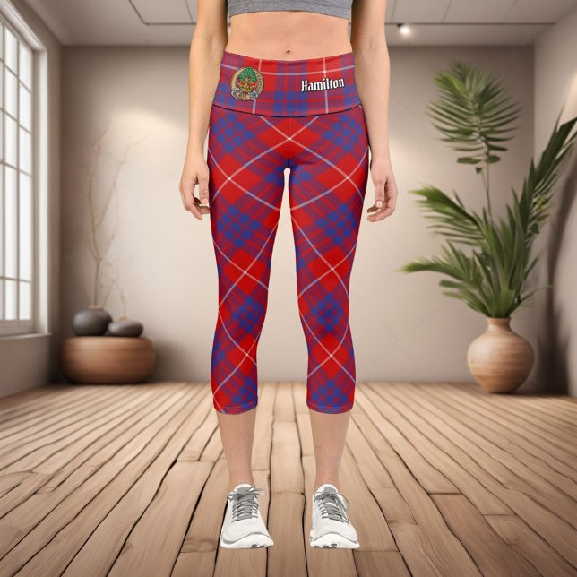 Clan Hamilton Red Tartan Capri Leggings (Subido por el creador)