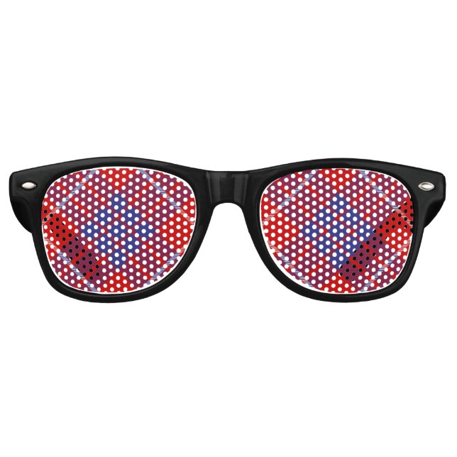 Clan Hamilton Red Tartan Retro Gafas de Sol (Anverso)