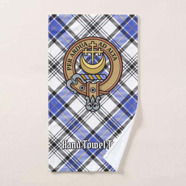 Clan Hannay Escudo sobre Tartán (Toalla de mano)