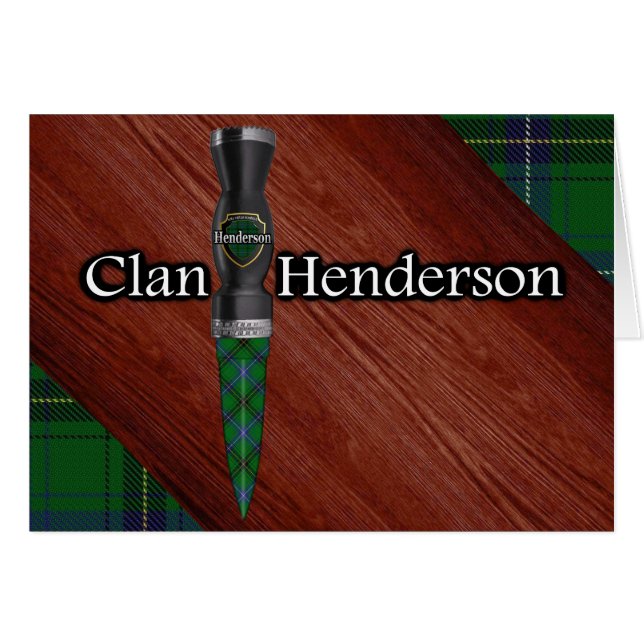 Clan Henderson Tartan Sgian Dubh Blade (Anverso (Horizontal))