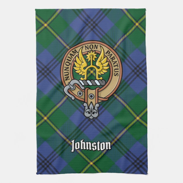Clan Johnston Escudo Kitchen Toalla (Vertical)
