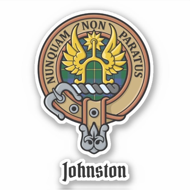 Clan Johnston Escudo Pegatina (Anverso)
