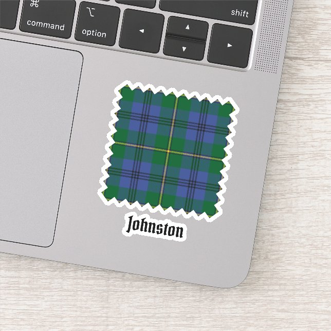 Clan Johnston Tartan Pegatina (Detalle)
