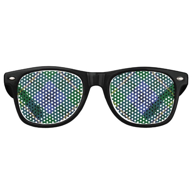 Clan Johnston Tartan Retro Gafas de sol (Anverso)