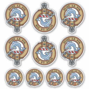 Clan Kennedy Escudo Pegatina Set