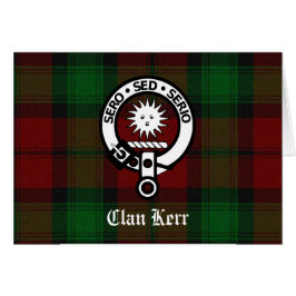 Clan Kerr Crest Badge Tartan