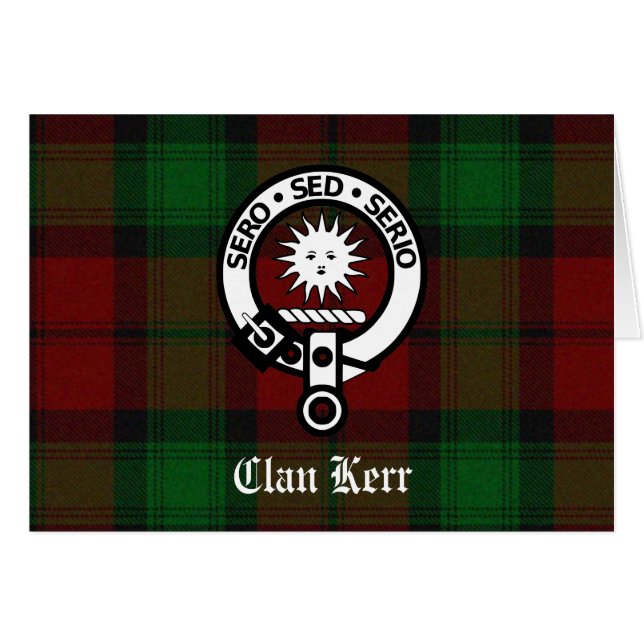 Clan Kerr Crest Badge Tartan (Anverso (Horizontal))