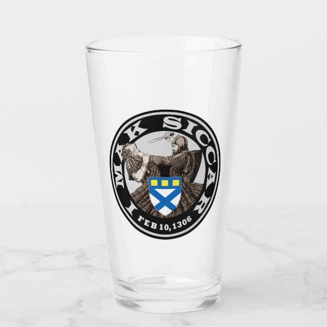 Clan Kirkpatrick "I MAK SICCAR" Tumbler de vidrio (Reverso)