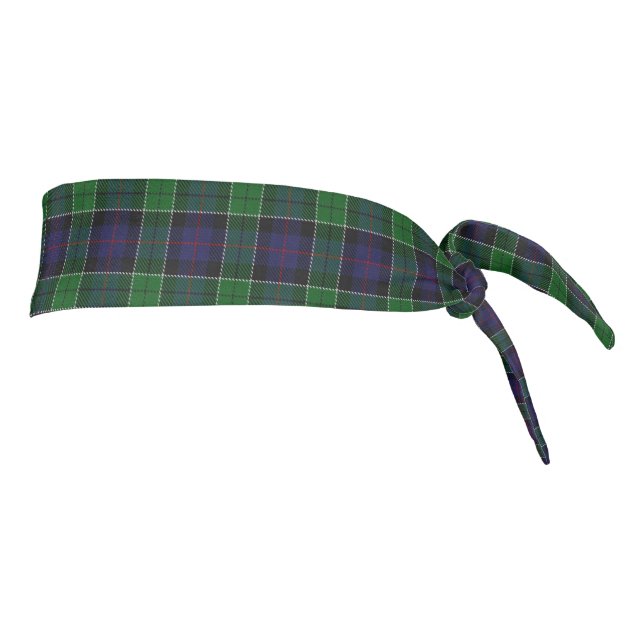 Clan Leslie Accents Scottish Tartán verde azul (Girar 90)