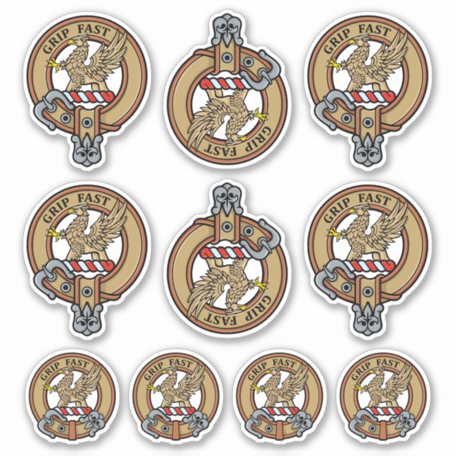 Clan Leslie Escudo Pegatina Set (Anverso)