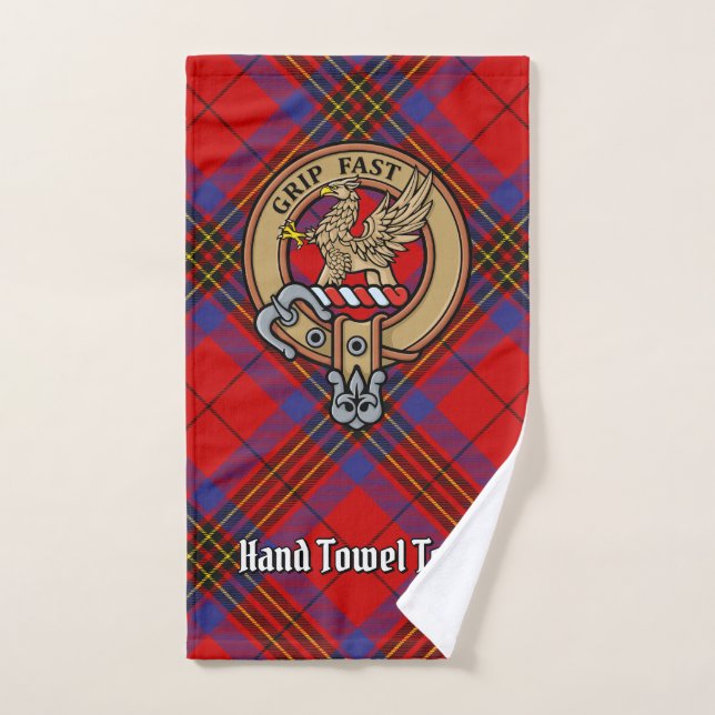 Clan Leslie Escudo sobre Red Tartán (Toalla de mano)