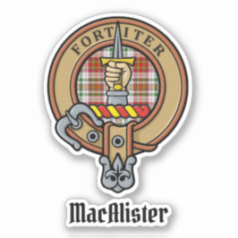 Clan MacAlister Escudo por Vestir Pegatina Tartán