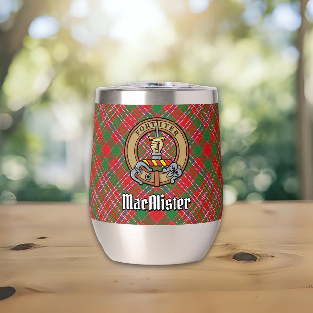 Clan MacAlister Escudo sobre Tartán (Subido por el creador)