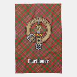 Clan MacAlister Escudo sobre toalla de cocina de T