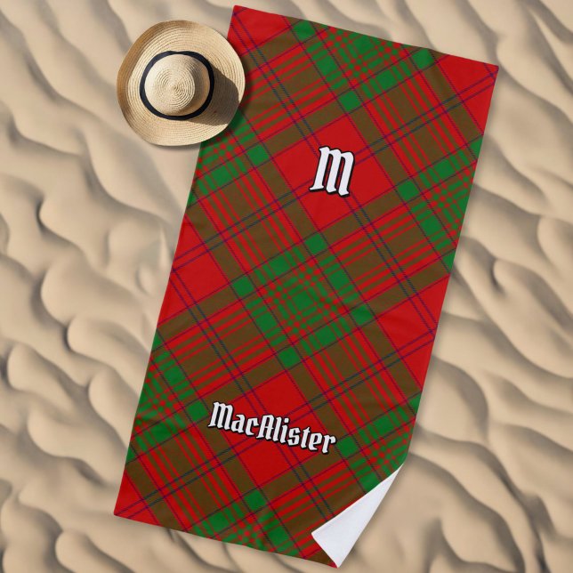 Clan MacAlister Tartan Beach Toalla (Subido por el creador)