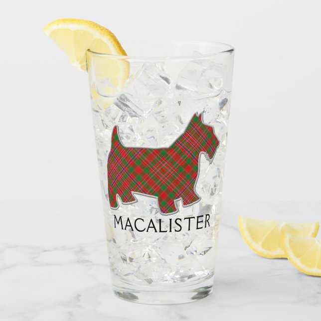 Clan MacAlister Tartan Scottie Dog (Anverso (hielo))