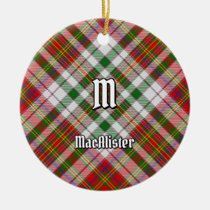 Clan MacAlister Vestido Tartán Ornamento cerámico