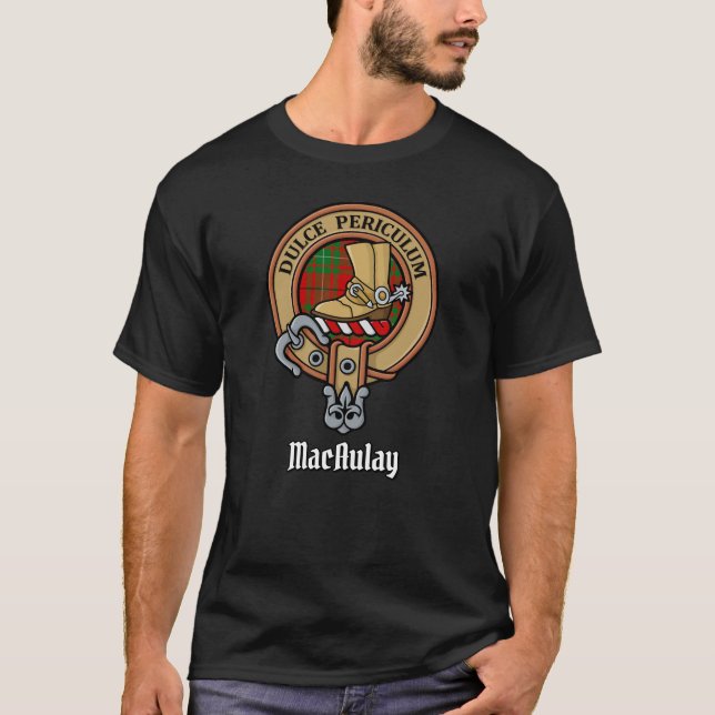 Clan MacAulay Escudo por la camiseta de Tartán (Anverso)