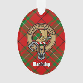 Clan MacAulay Escudo sobre el Ornamento Tartán