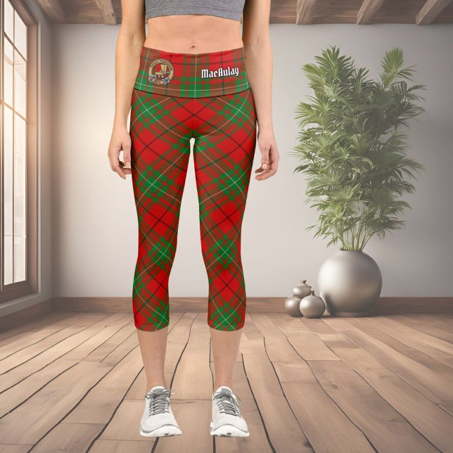 Clan MacAulay Tartan Capri Leggings (Subido por el creador)