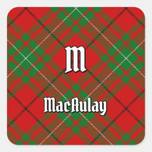 Clan MacAulay Tartan Square Pegatina