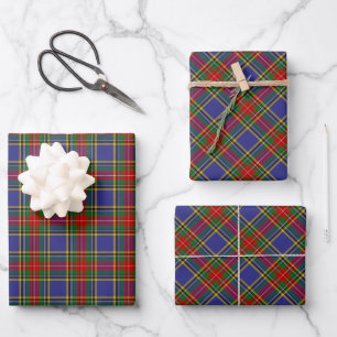 Clan MacBeth Tartán Hojas de papel para envolver