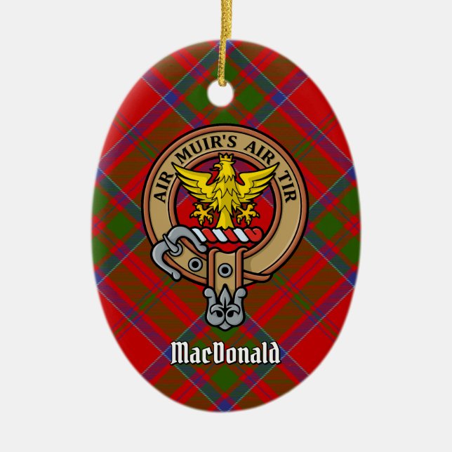Clan MacDonald de Keppoch Escudo Ornamento cerámic (Frente)