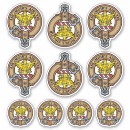 Clan MacDonald de Keppoch Escudo Pegatina Set
