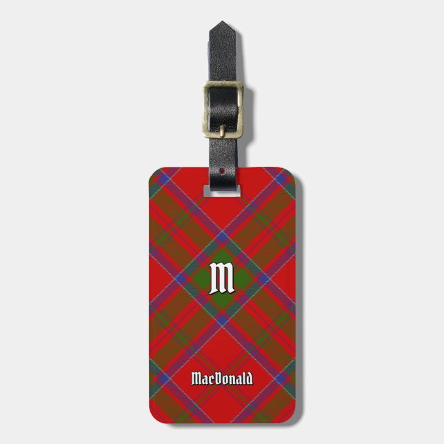 Clan MacDonald de Keppoch Tartán Etiqueta de equip (Frente Vertical)