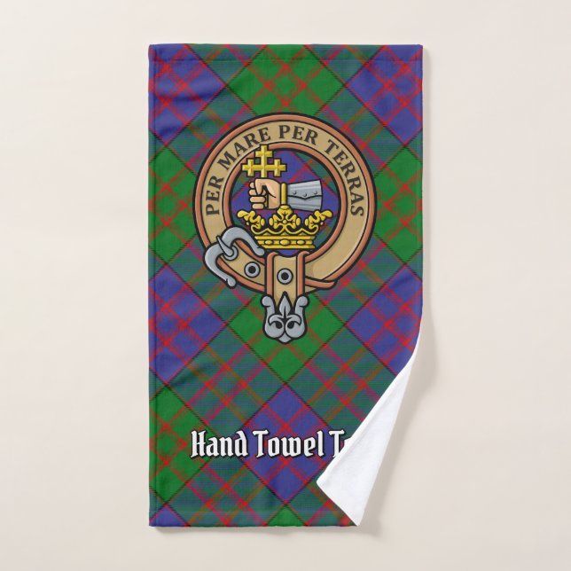 Clan MacDonald Escudo por Tartán (Toalla de mano)