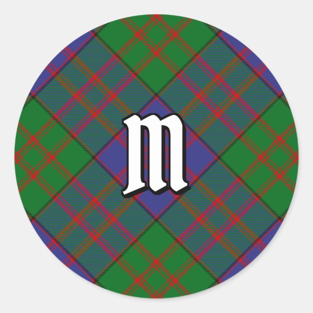 Clan MacDonald Tartan Classic Round Pegatina (Anverso)