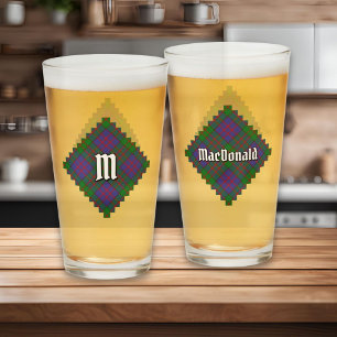 Clan MacDonald Tartan Glass