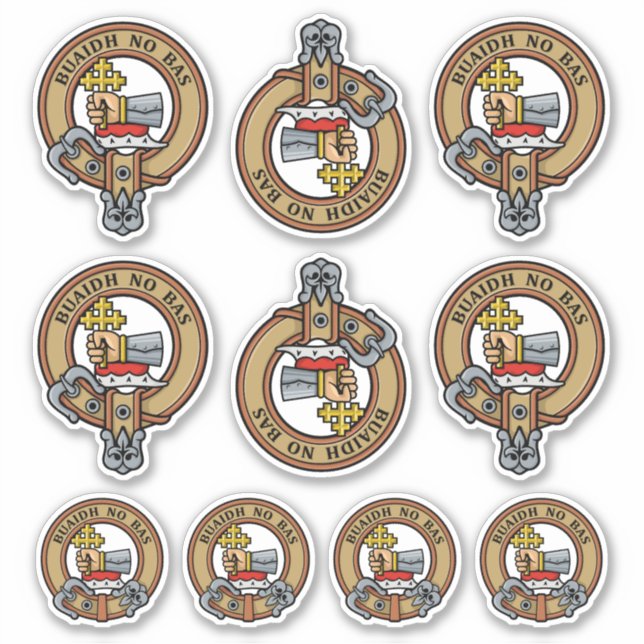 Clan MacDougall Escudo Pegatina Set (Anverso)