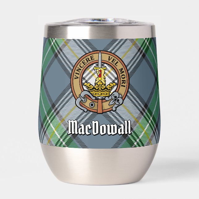 Clan MacDowall Escudo sobre Tartán (Frente)