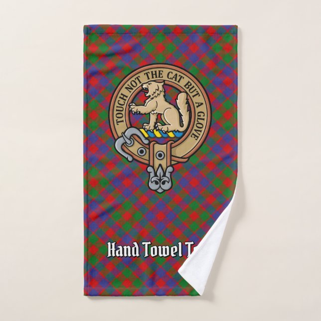 Clan MacGowan Escudo sobre Tartán (Toalla de mano)