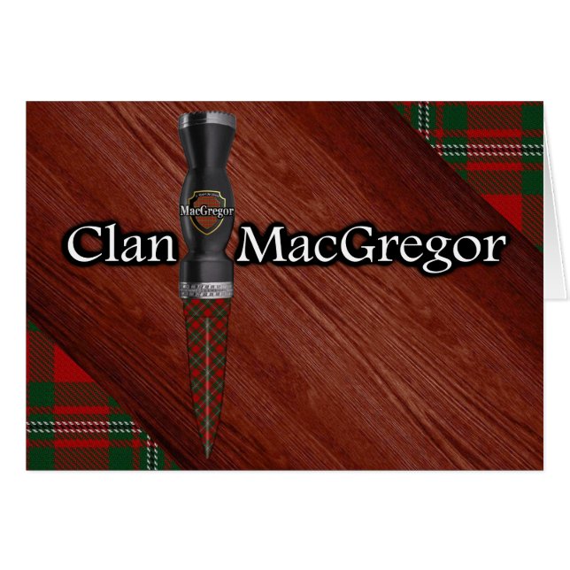 Clan MacGregor Tartan Sgian Dubh Blade (Anverso (Horizontal))