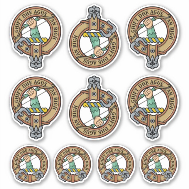 Clan MacInnes Escudo Pegatina Set (Anverso)