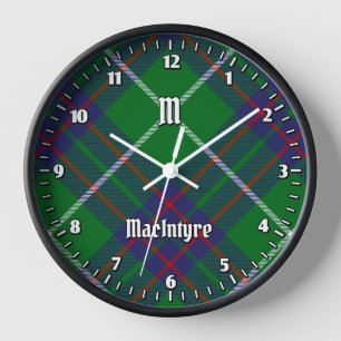 Clan MacIntyre Caza Tartán Gran Reloj